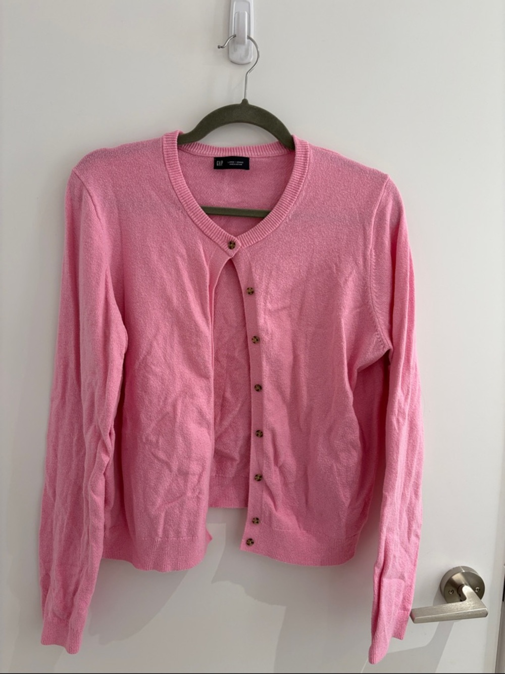 GAP Light Pink Button-Front Women's Cardigan